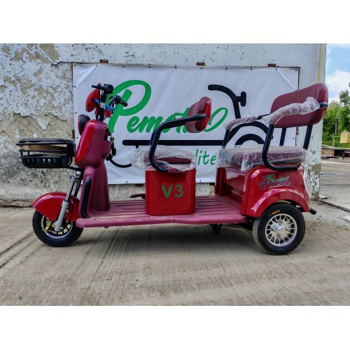 Triciclu Electric Pemotto V3, 3000W, Capacitate 3 Persoane / 350kg