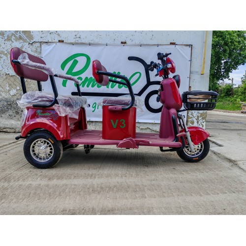 Triciclu Electric Pemotto V3, 3000W, Capacitate 3 Persoane / 350kg Triciclu Electric Pemotto V3, 3000W, Capacitate 3 Persoane / 350kg