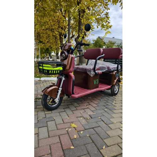 Triciclu Electric Pemotto V3, 3000W, Capacitate 3 Persoane / 350kg Triciclu Electric Pemotto V3, 3000W, Capacitate 3 Persoane / 350kg
