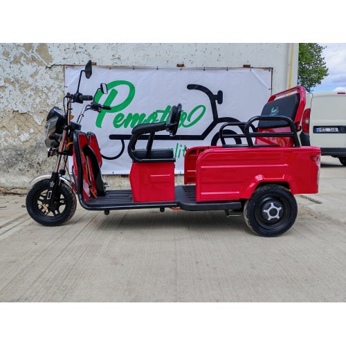 Электрический трицикл Pemotto T6, 3000W, Большой кузов 90x80 см, Грузоподъемность 450 кг