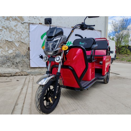 Электрический трицикл Pemotto T6, 3000W, Большой кузов 90x80 см, Грузоподъемность 450 кг